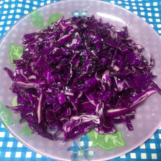 下酒菜 凉拌紫甘蓝 ﹏蓝做的凉拌紫甘蓝