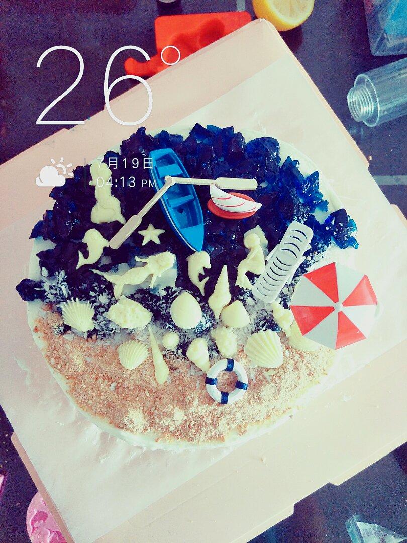 海洋蛋糕（戚风胚鲜奶油版）