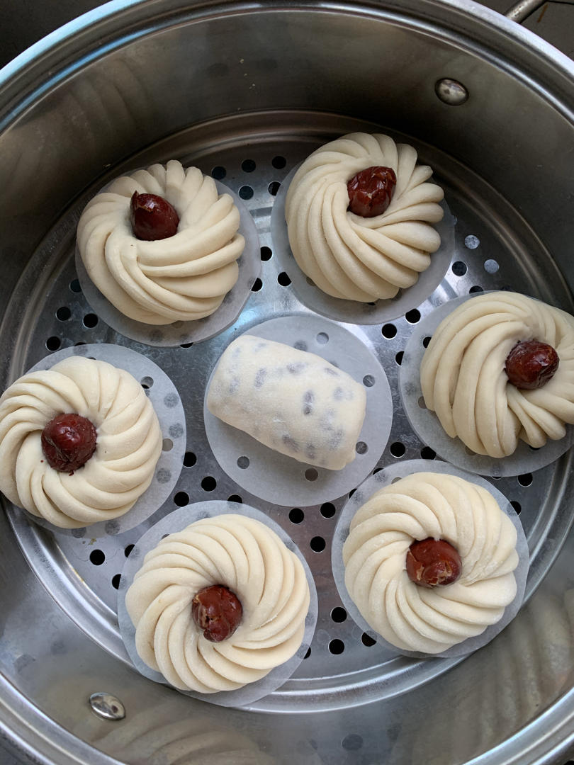 枣花馒头 造型馒头 好看又好吃 附细节视频详解