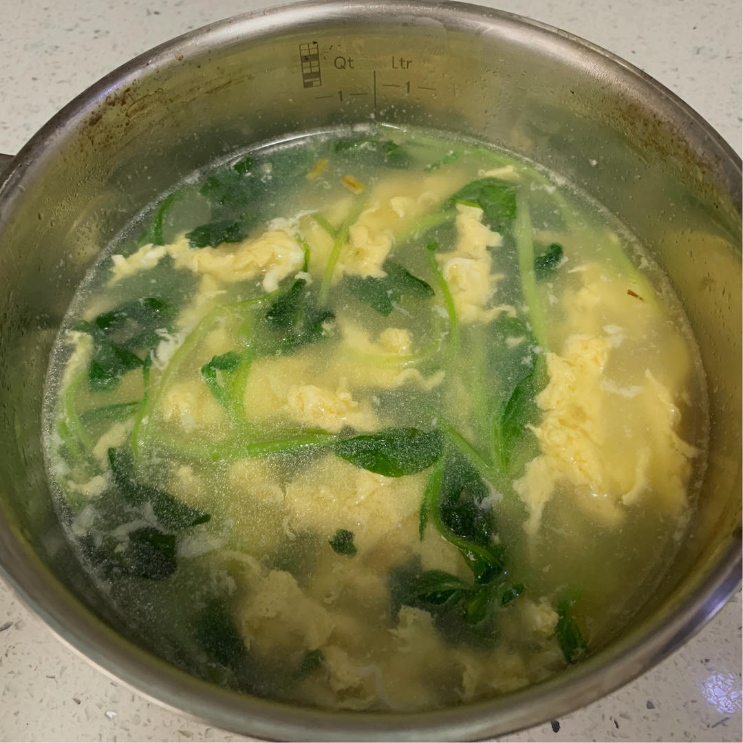 鸡毛菜蛋汤
