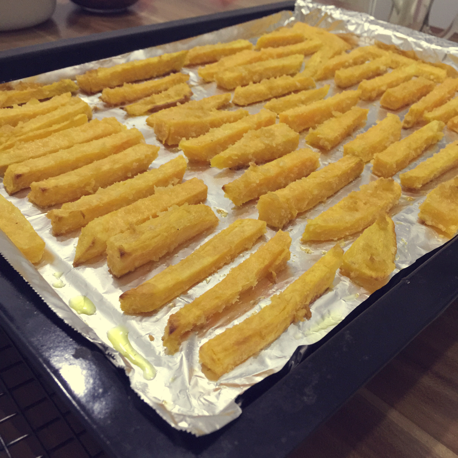 椰蓉烤红薯条（健康夜宵）