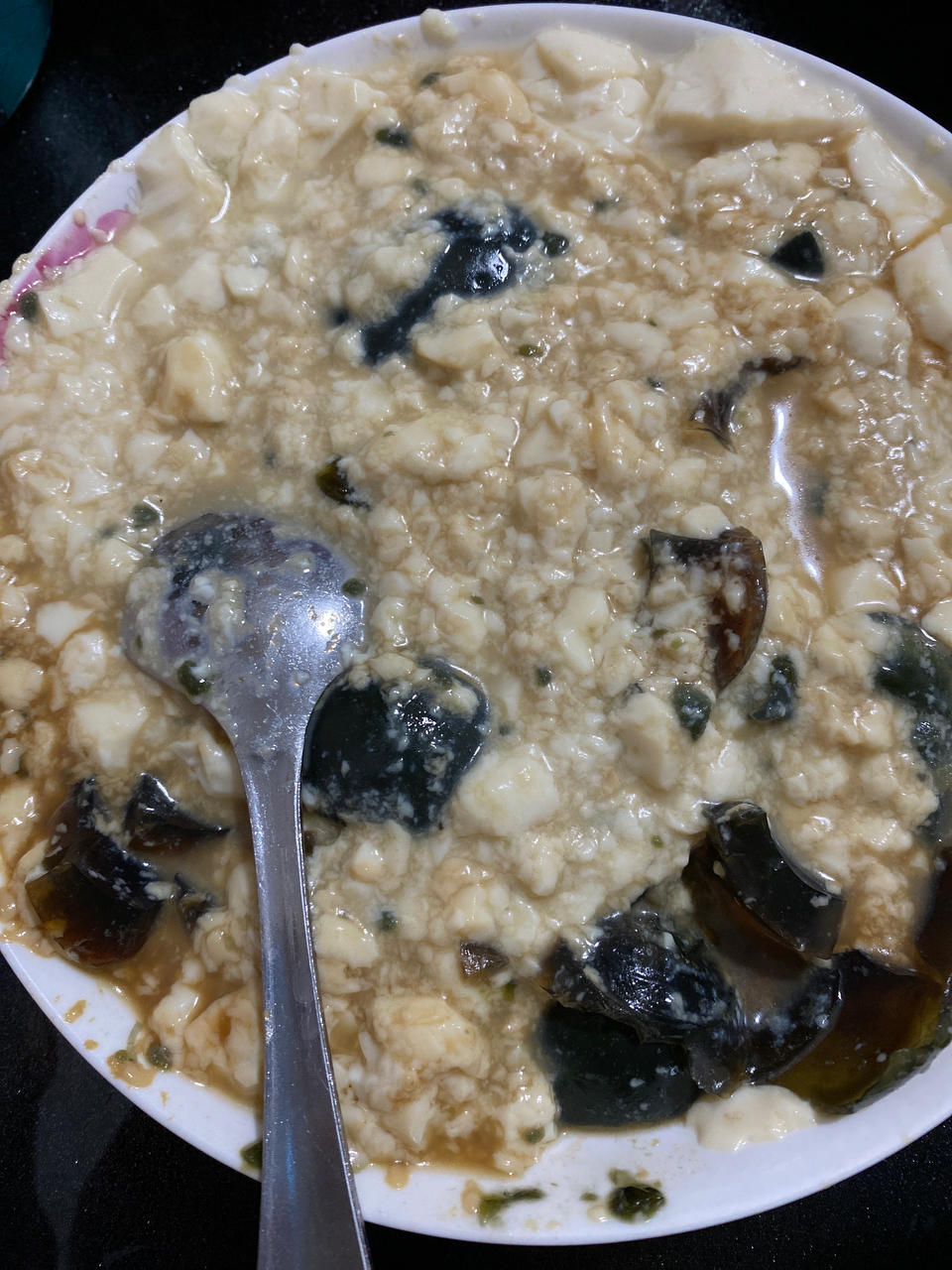 凉拌皮蛋豆腐
