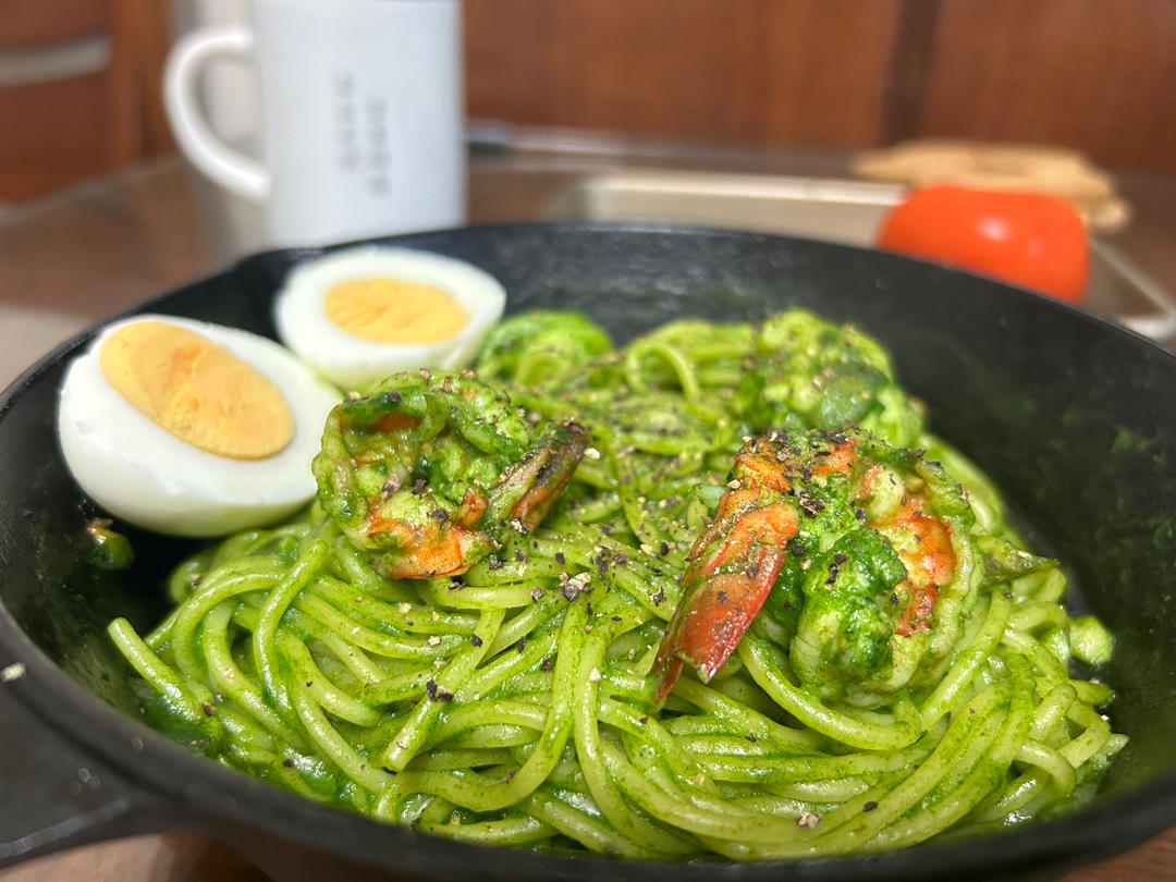 健康低卡吃意面——菠菜意大利面