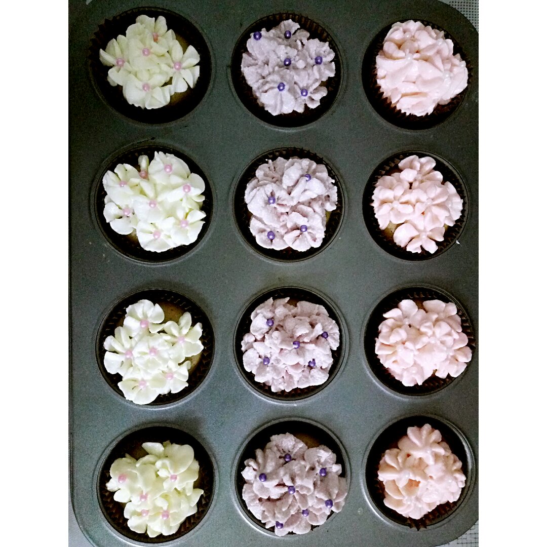 韩式裱花cupcake