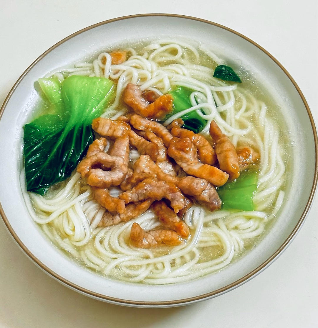 青菜肉丝汤面