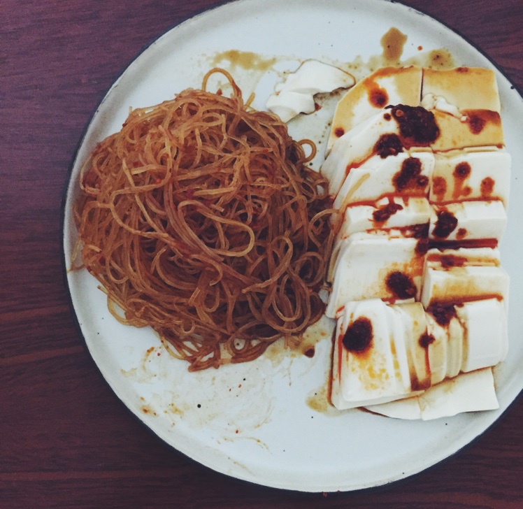 小油菜凉拌粉丝