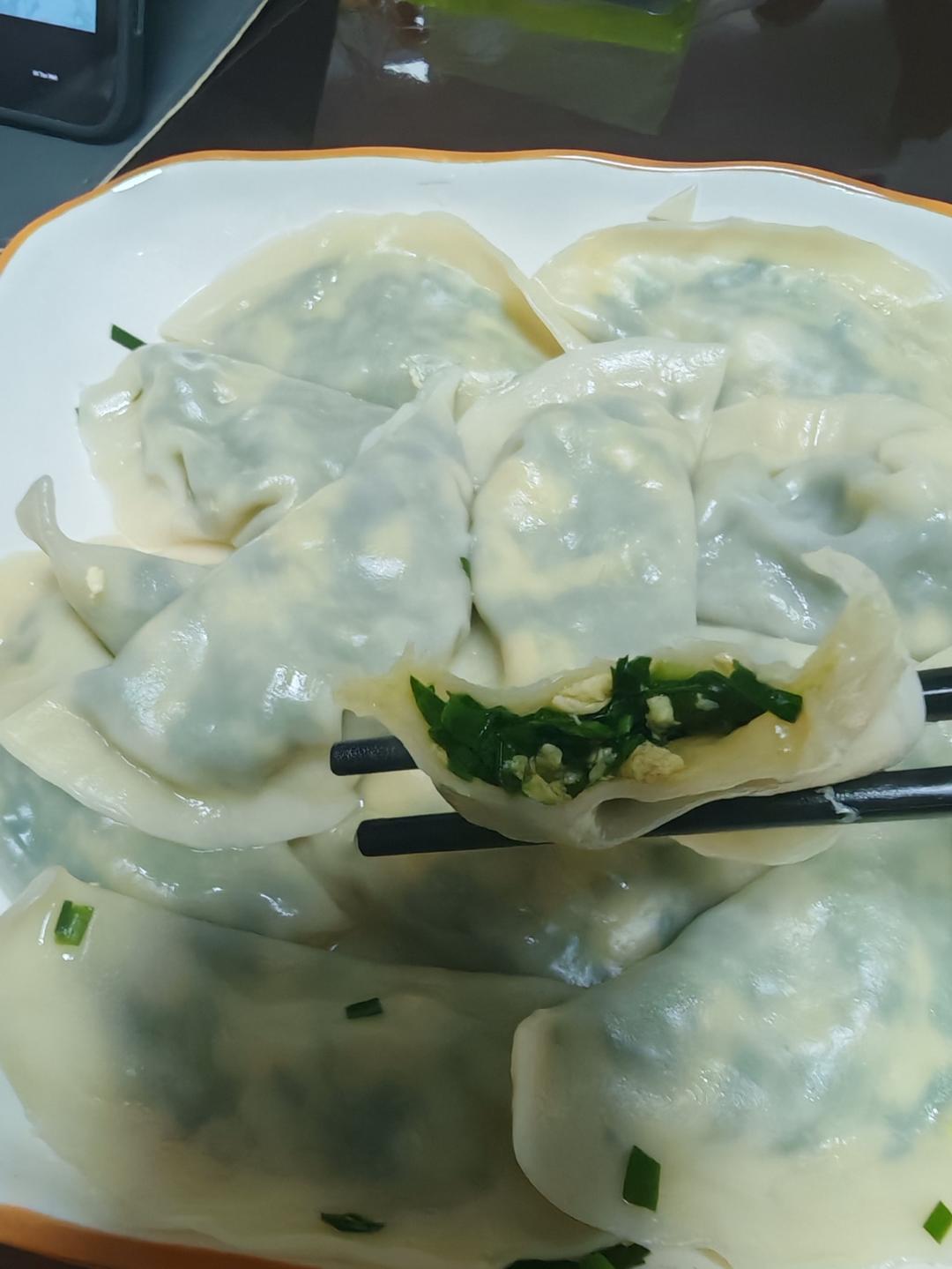 经典的韭菜鸡蛋馅儿饺子 怎么吃都不会腻