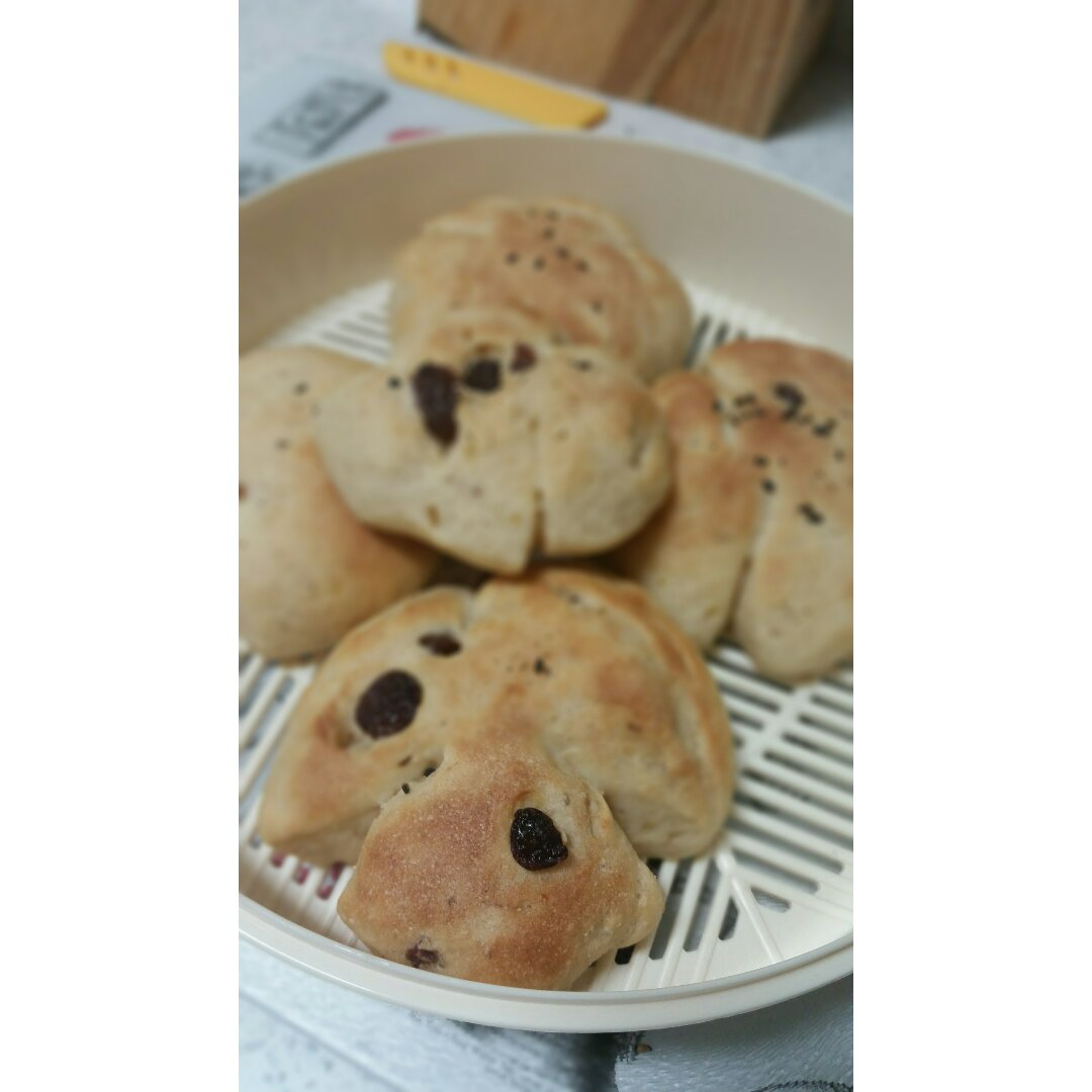 黑糖葡萄干面包（无油脂）