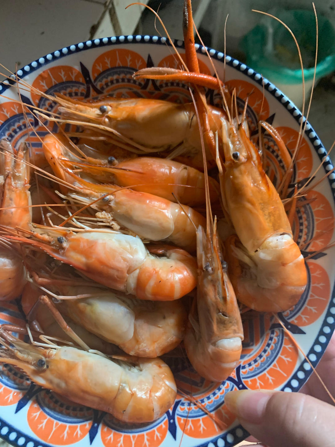 百吃不厌的白灼罗氏虾🦐