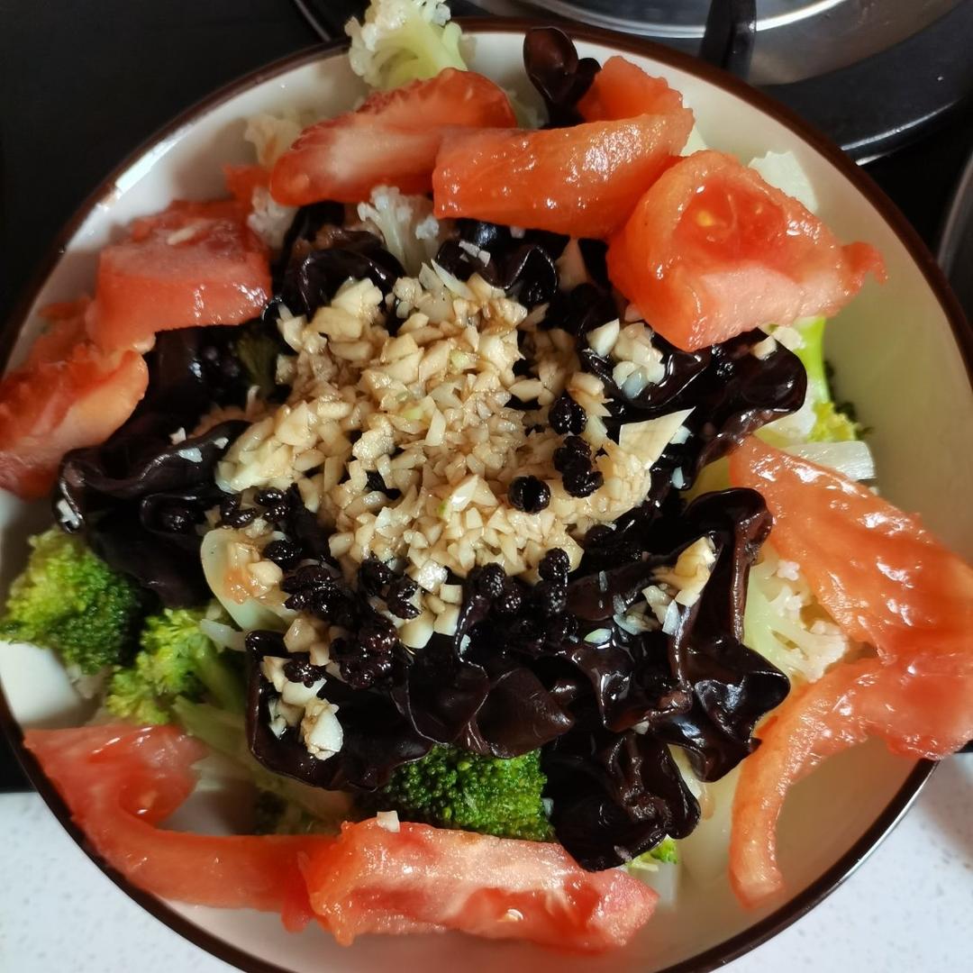 超好吃的素菜-炝拌双花