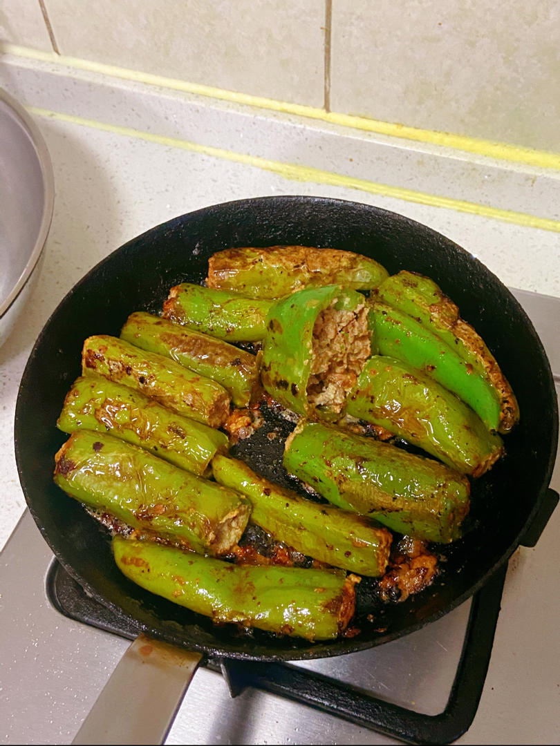 shallbytoo做的米饭杀手虎皮青椒酿肉