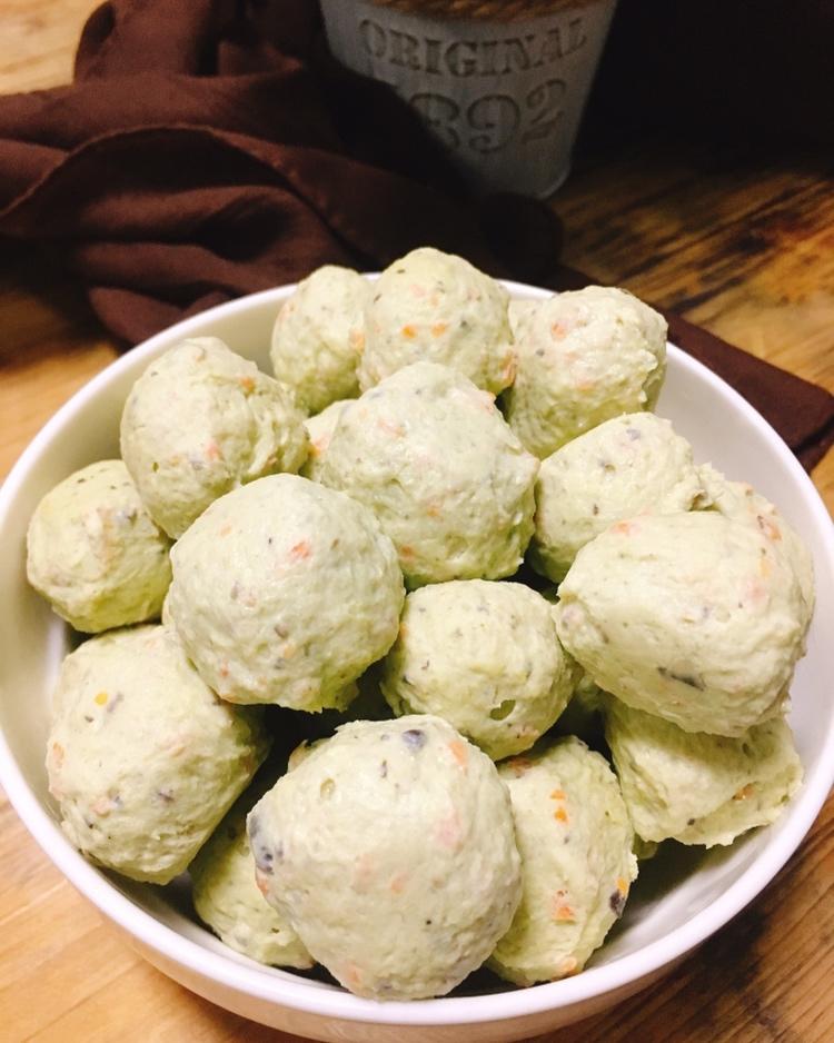 sharon蓝9911做的香菇鸡肉丸健身必备