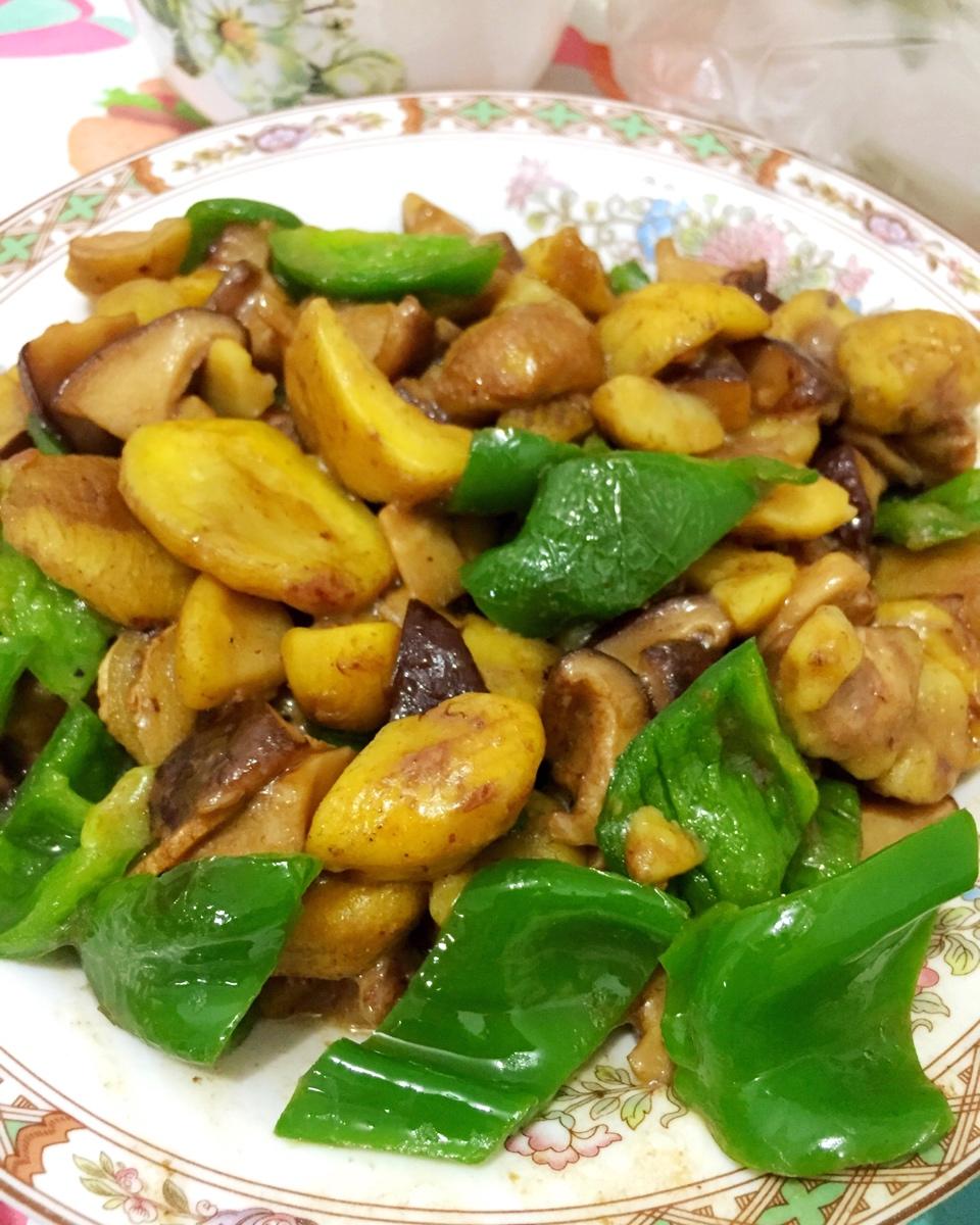 香菇烧栗子
