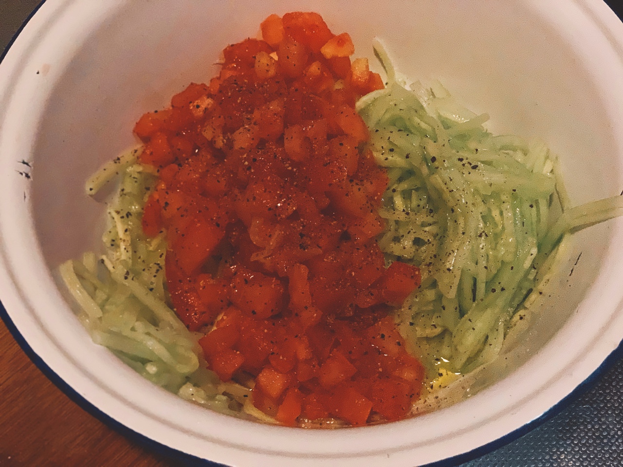 减肥菜-凉拌番茄和黄瓜