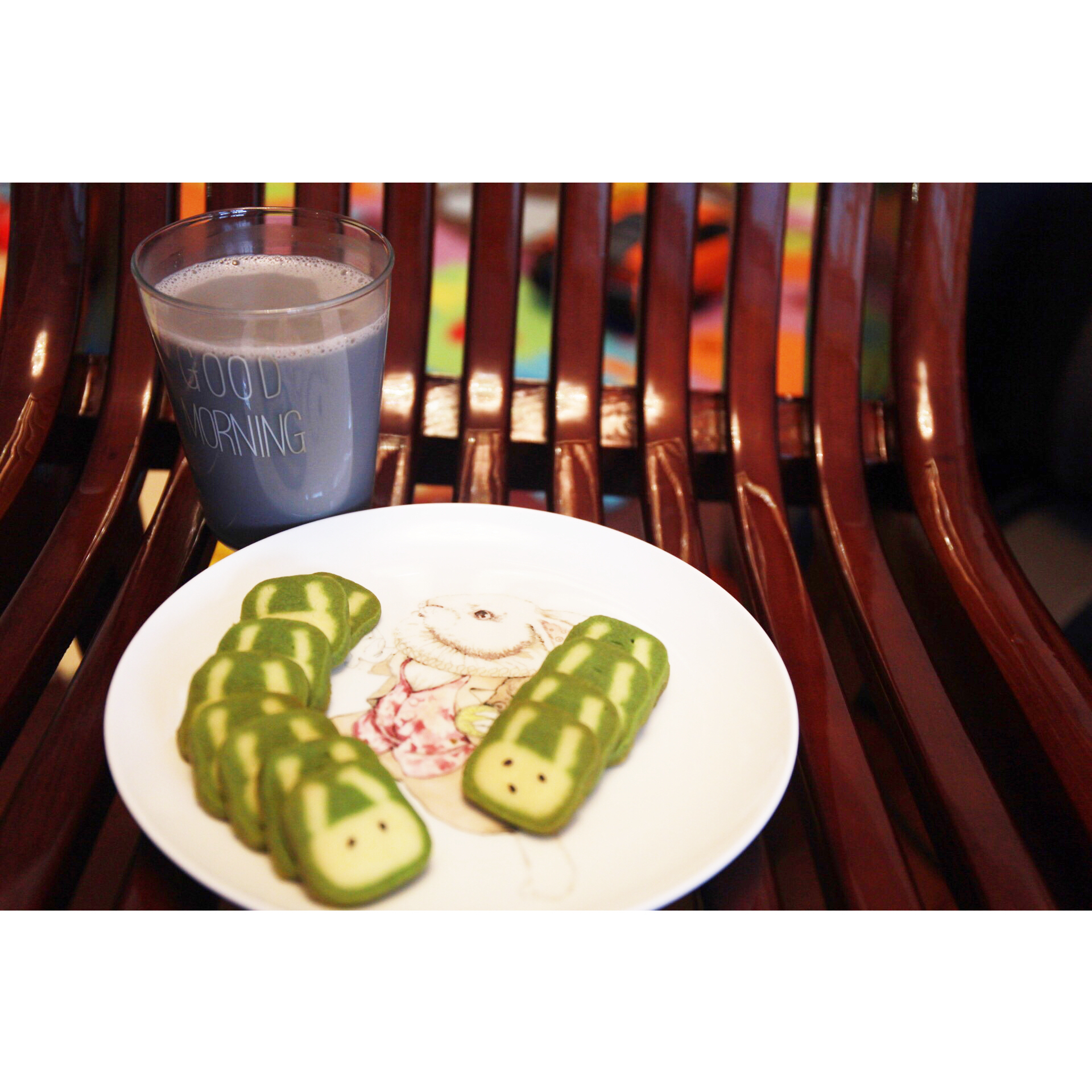 抹茶兔兔曲奇（比熊猫简单！超详细实物图+超良心手绘图）