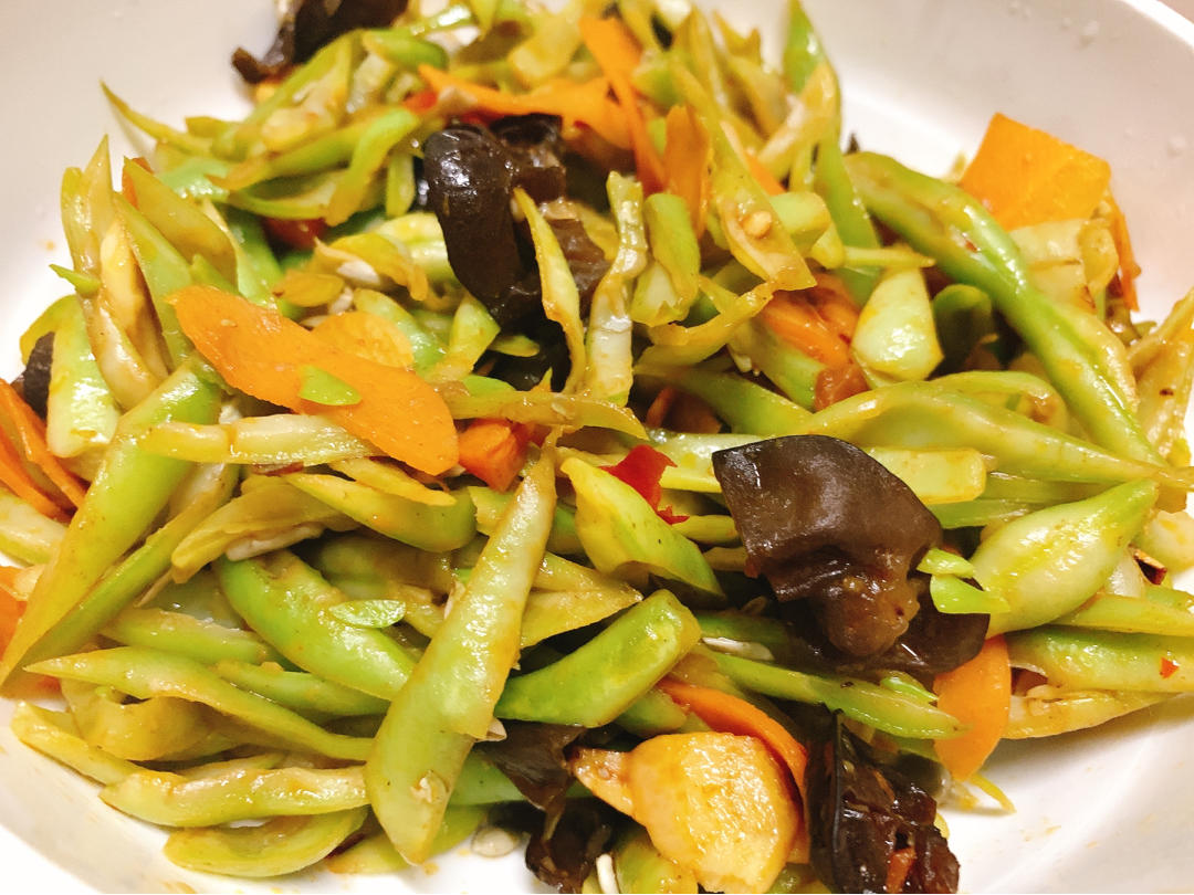 比肉好吃百倍无敌下饭素炒豆角丝