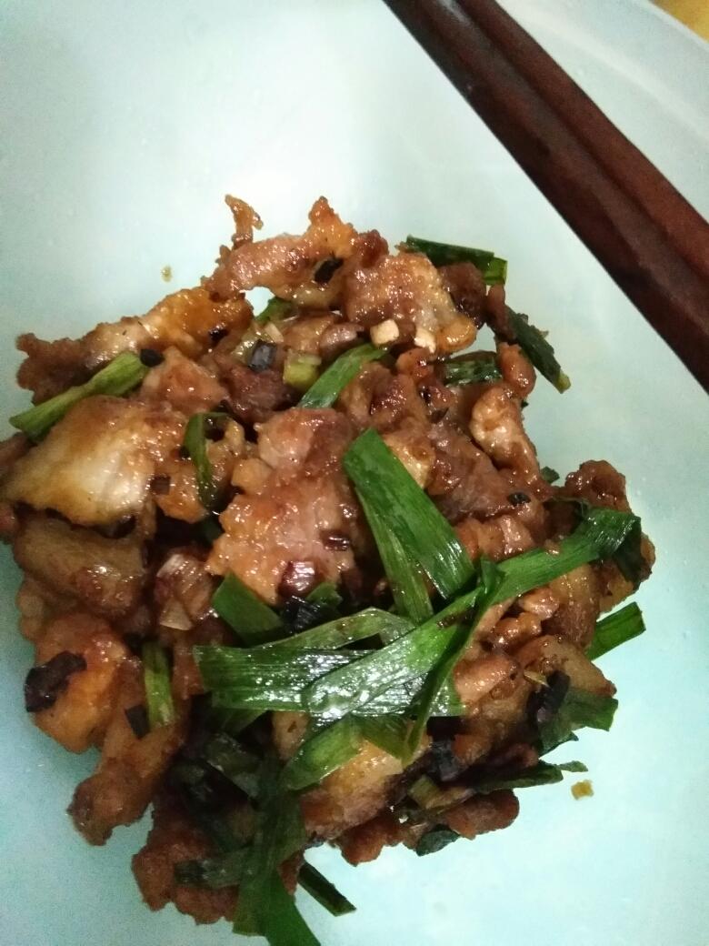 葱炒五花肉
