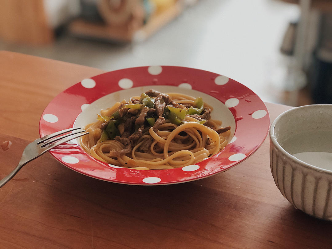 比餐厅好吃的黑椒牛柳意面🍝零失败简单教程