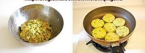 青菜玉米面小饼+红薯粥的做法 步骤4