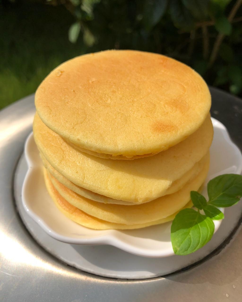 酌茗做的奶香松饼