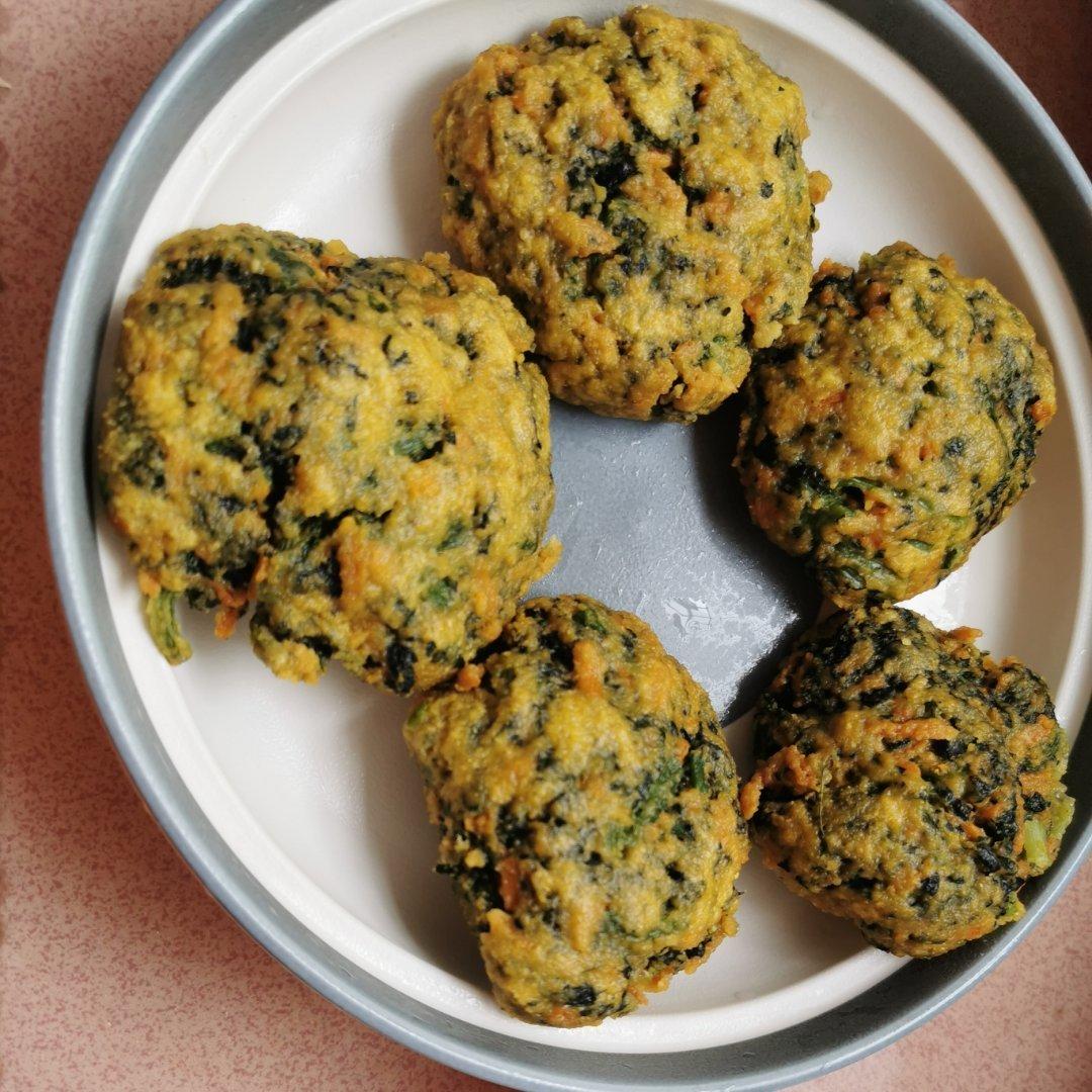 低卡减肥#蒸玉米面野菜&菜团子（手残党也能轻松完成）