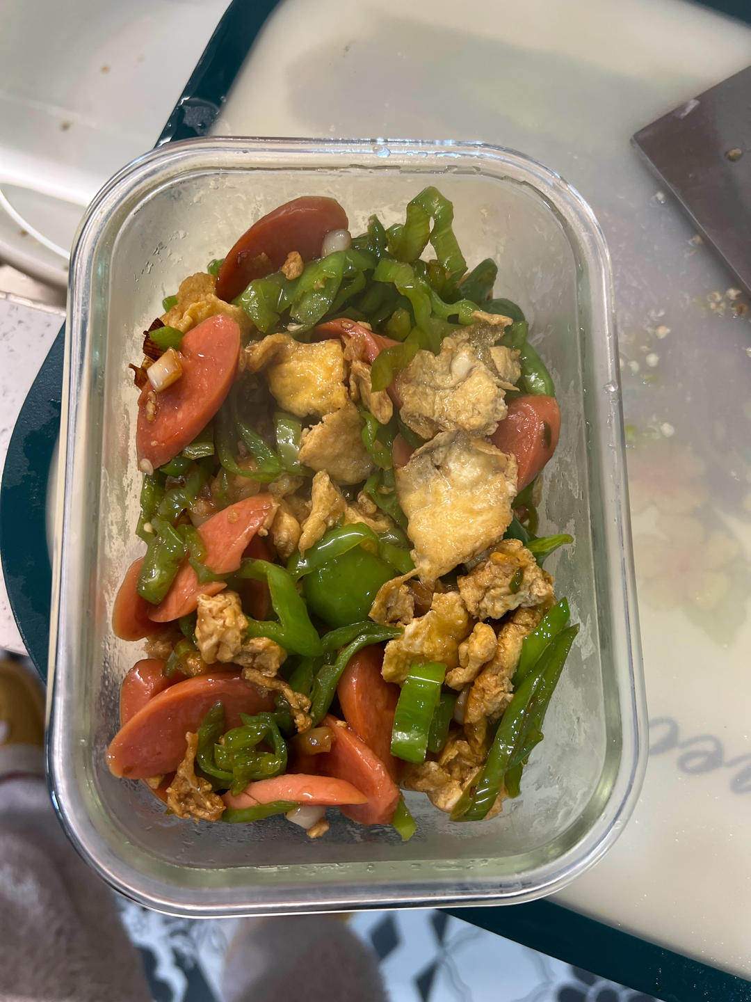 青椒火腿炒鸡蛋