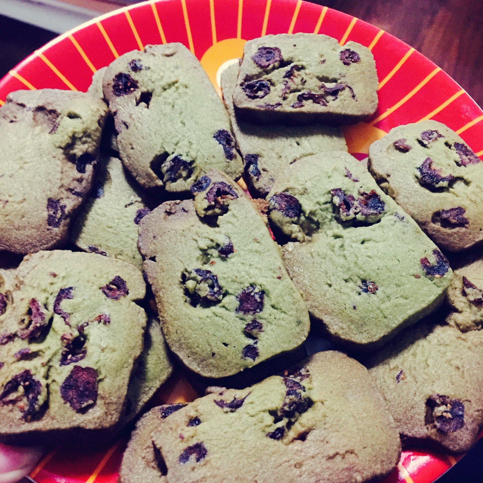 抹茶蔓越莓饼干