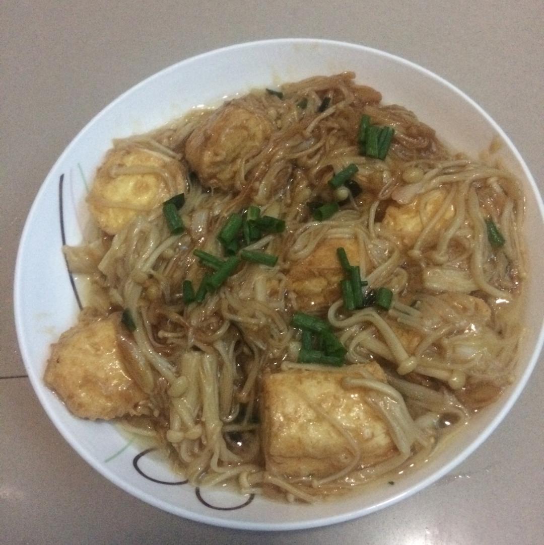 超级下饭菜--金针菇日本豆腐