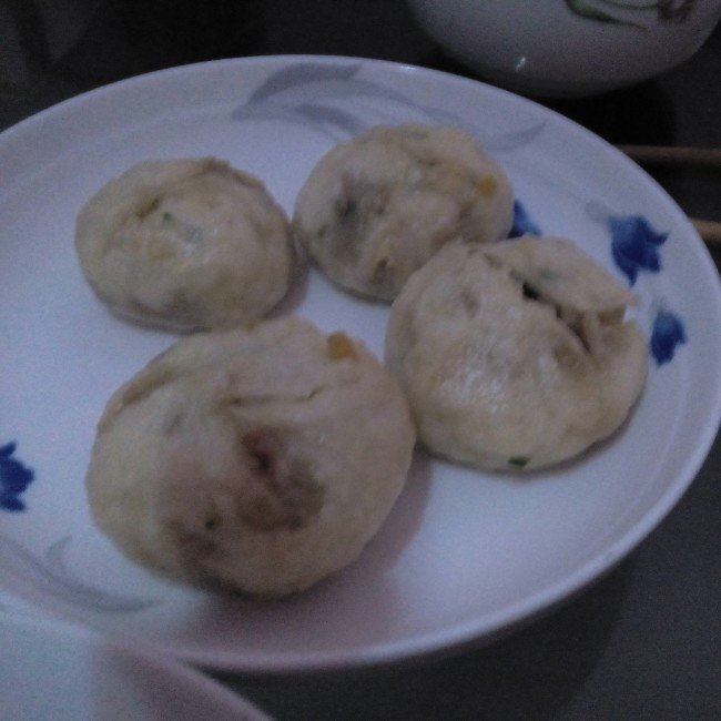 小白菜素馅小包子