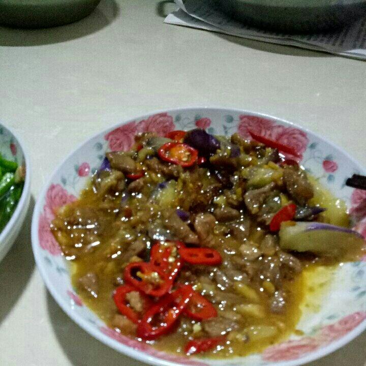 红烧肉沫茄子