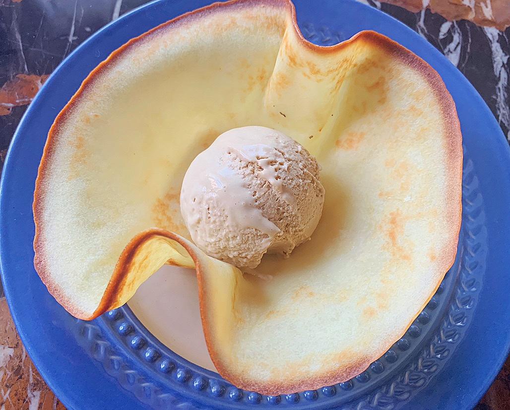 美沙沙做的冰淇淋小碗蛋筒皮平底锅版