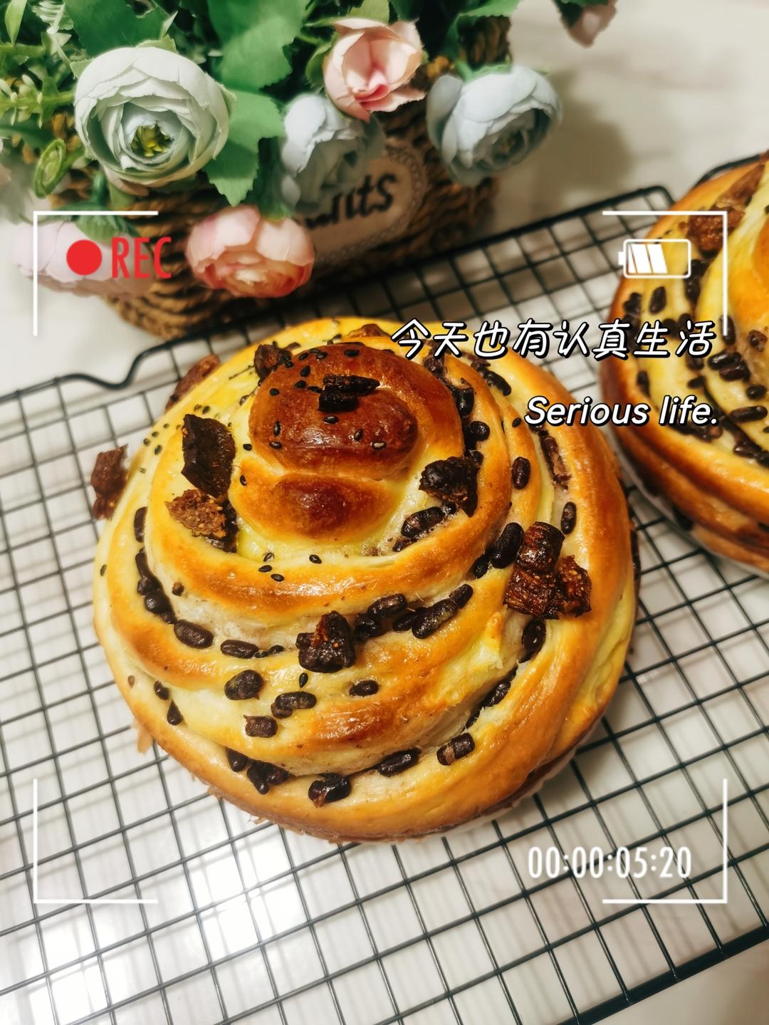 【炼乳红豆手撕面包】｜易操作｜6寸圆模版