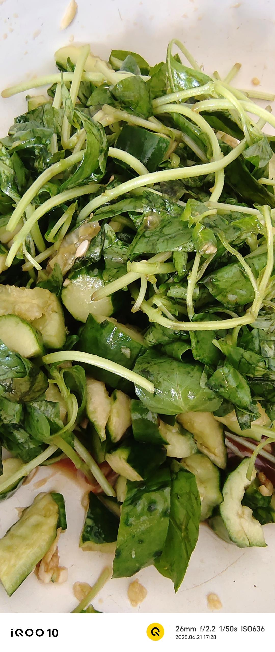 荆芥拌刀拍黄瓜