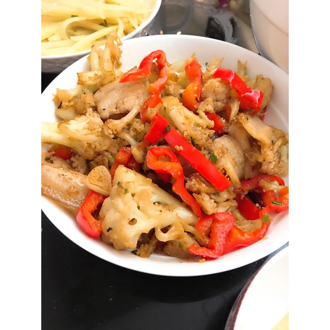 老丁的私房菜-干锅花菜