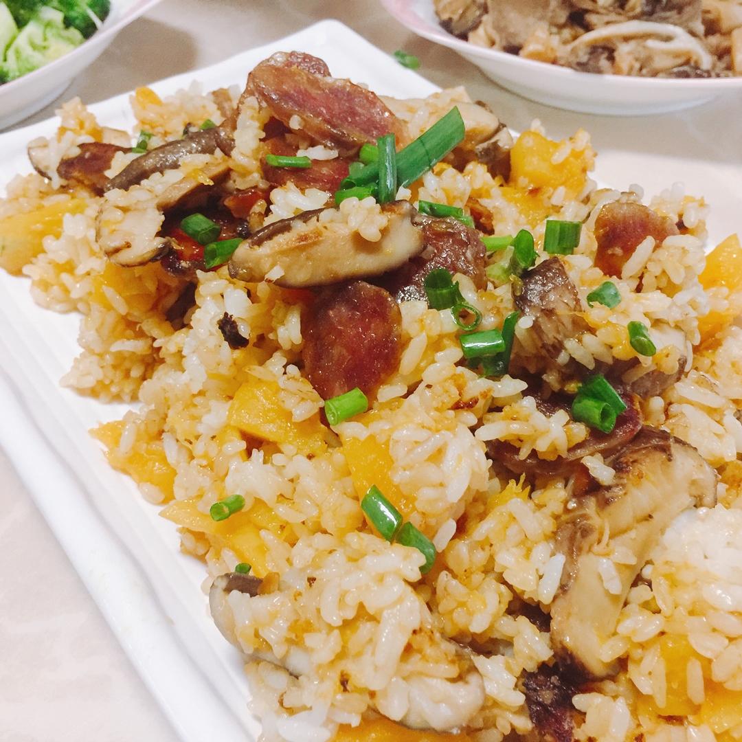 美味到不行的南瓜饭