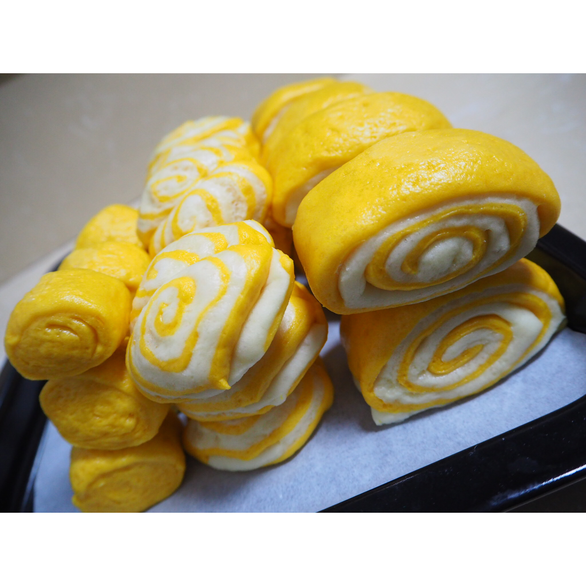 南瓜紫薯花样馒头