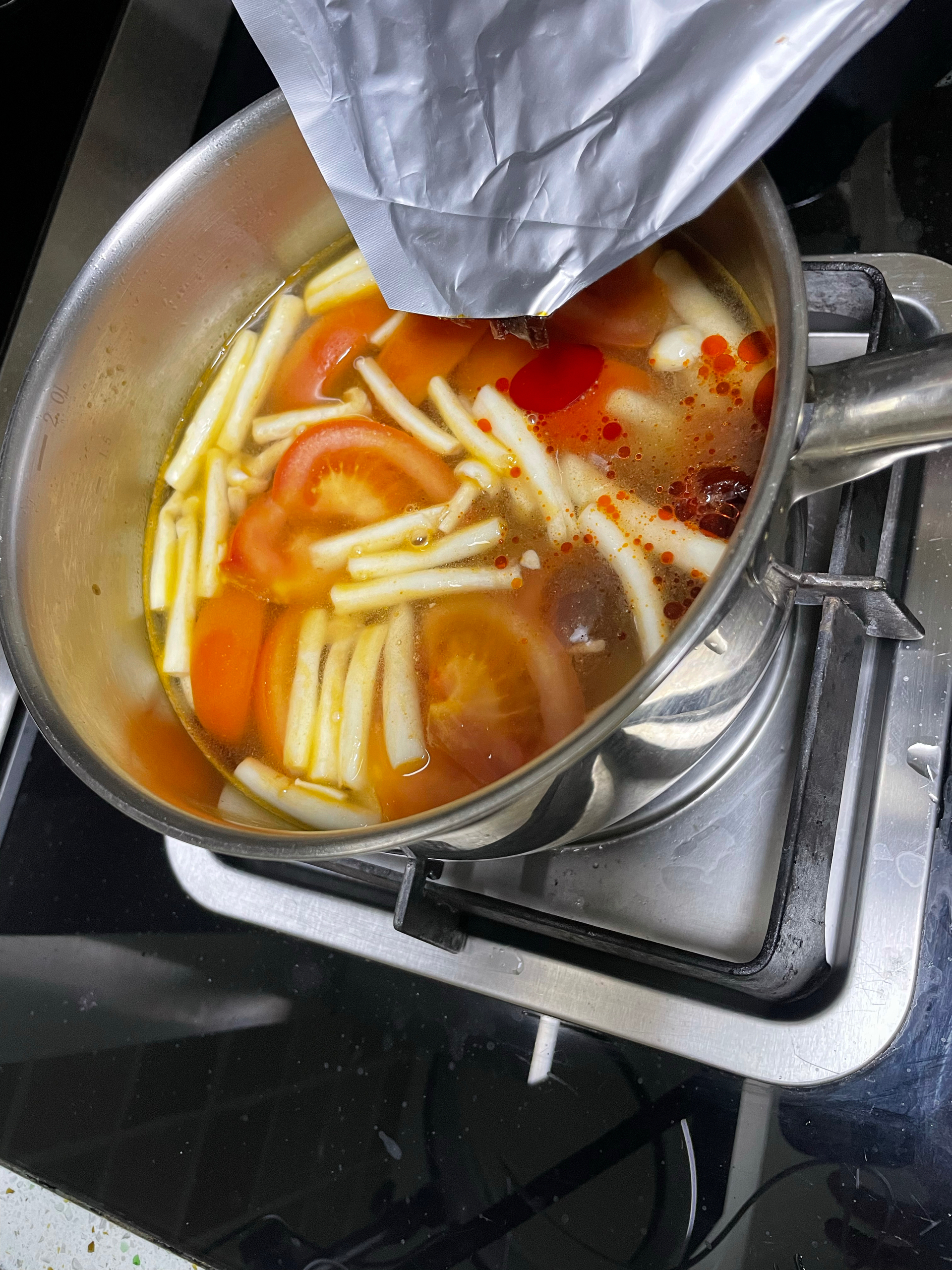 快手牛肉番茄汤的做法 步骤3