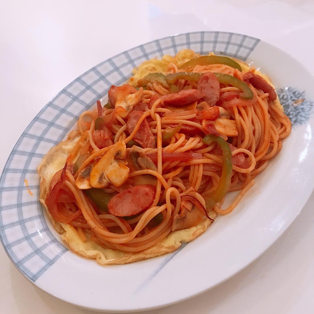 【深夜食堂】铁板那不勒斯风意大利面（拿波里意面）