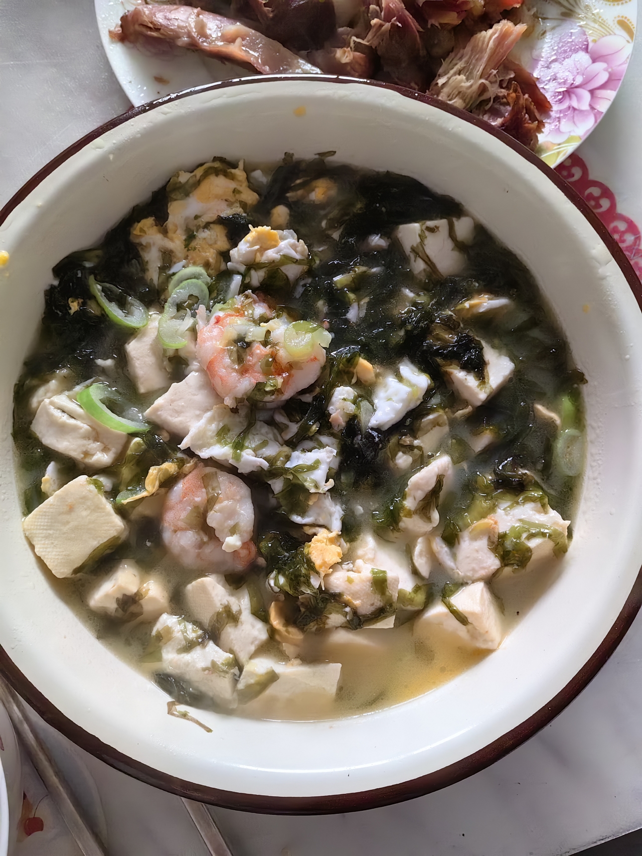 紫菜鸡蛋豆腐虾仁汤
