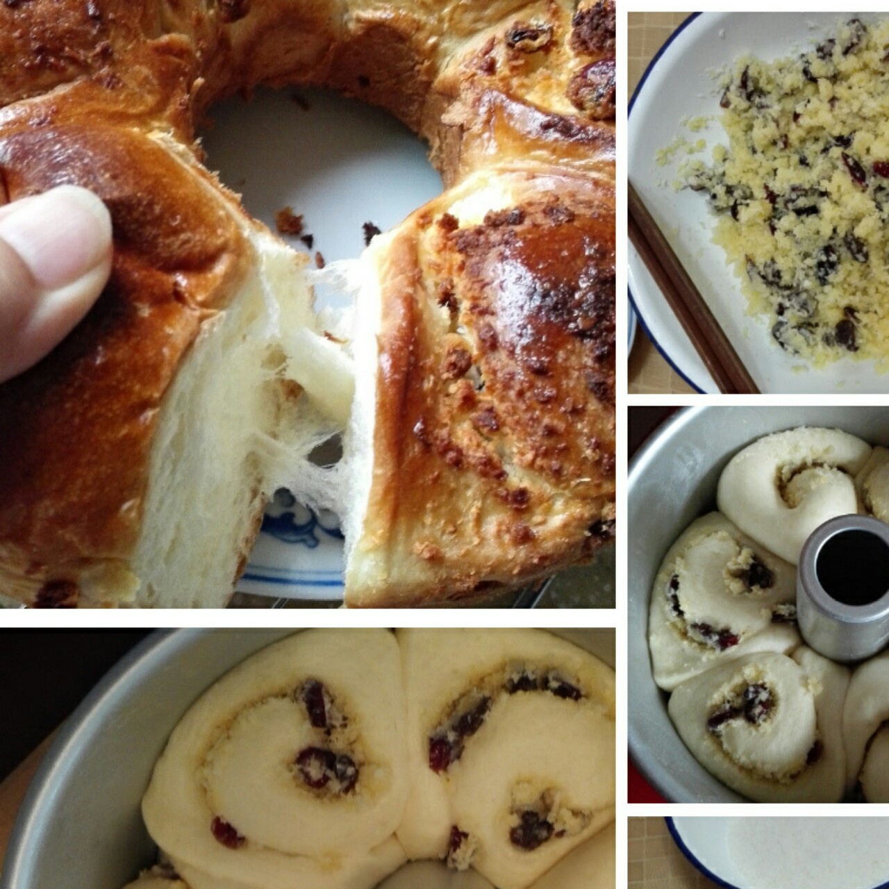 葡萄干椰蓉面包卷