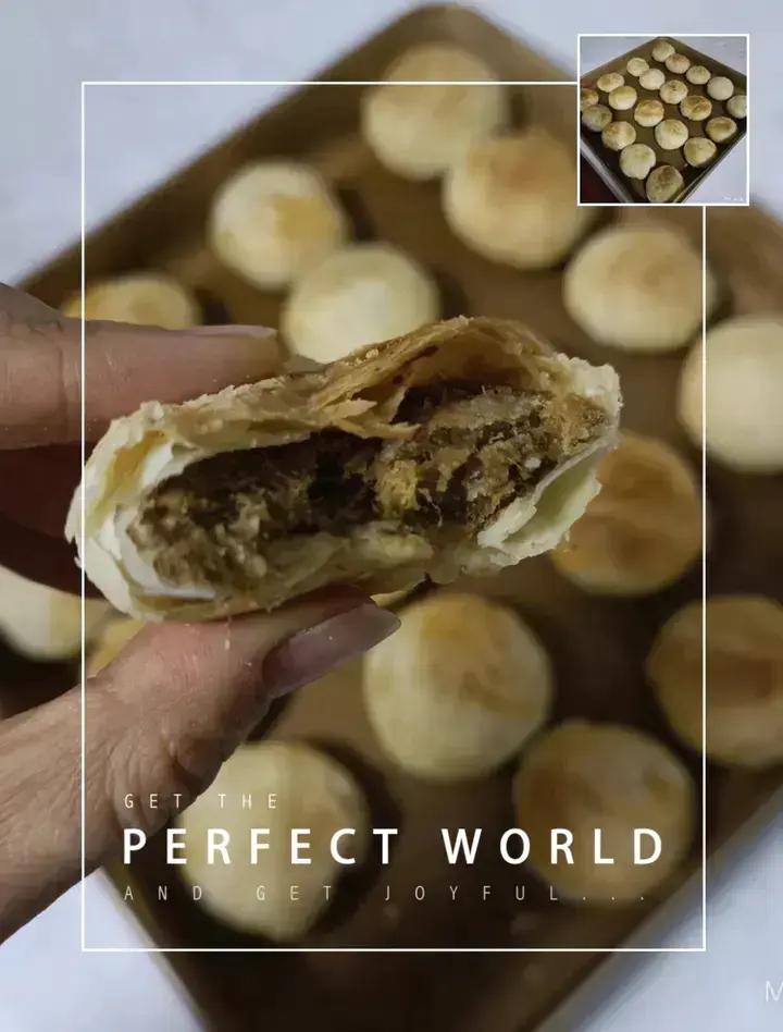 这么薄的皮，这么多的馅儿~~ | 金黄香酥的栗子肉松饼
