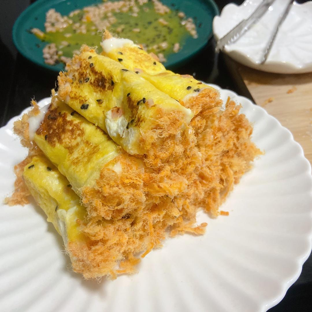 肉松吐司卷的做法