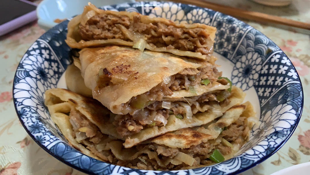 葱香牛肉饼