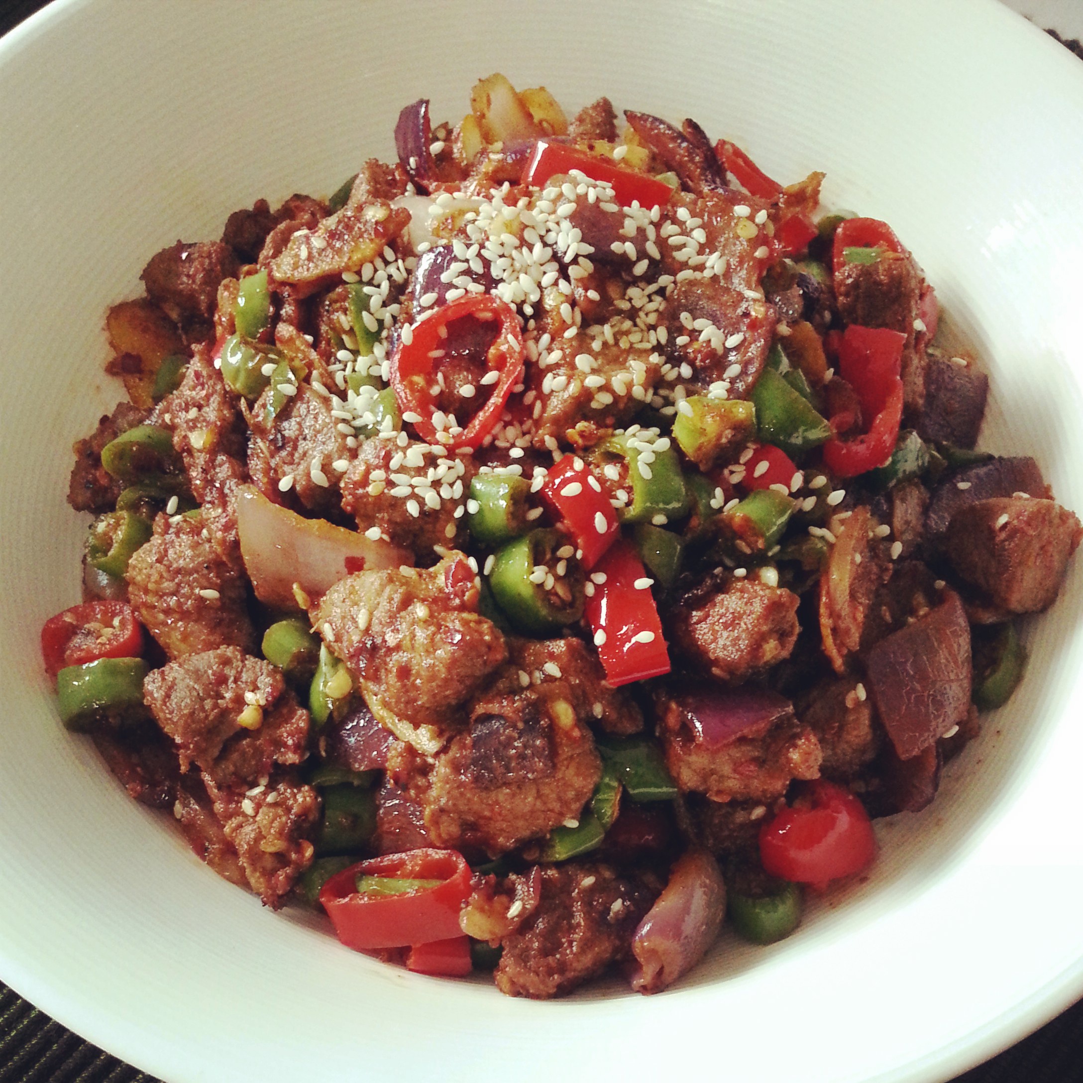 孜然牛肉粒