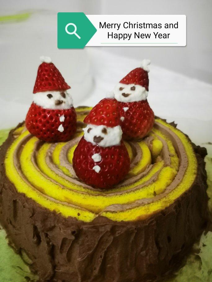 年轮树桩蛋糕‼️圣诞主题奶油蛋糕‼️巨好吃