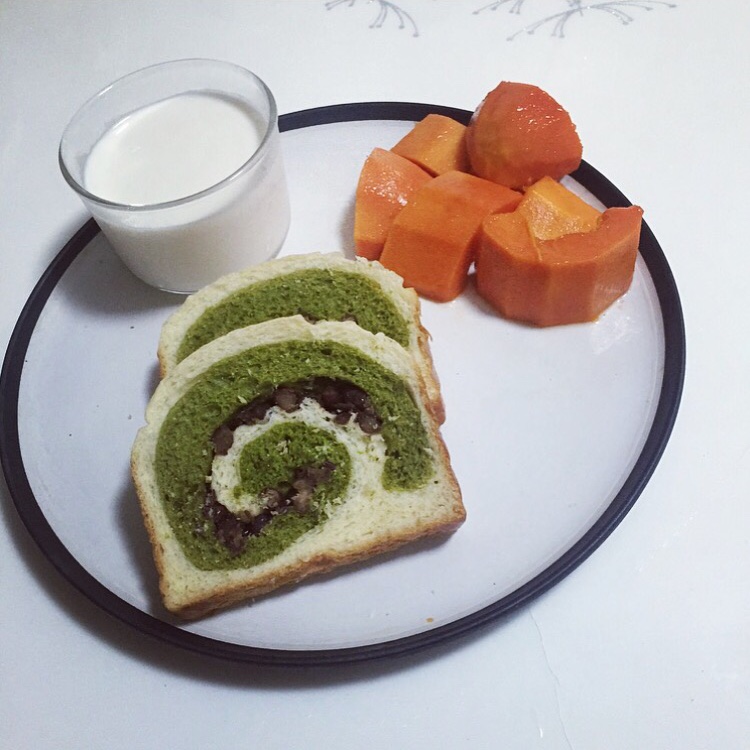 最正宗的日式抹茶红豆吐司