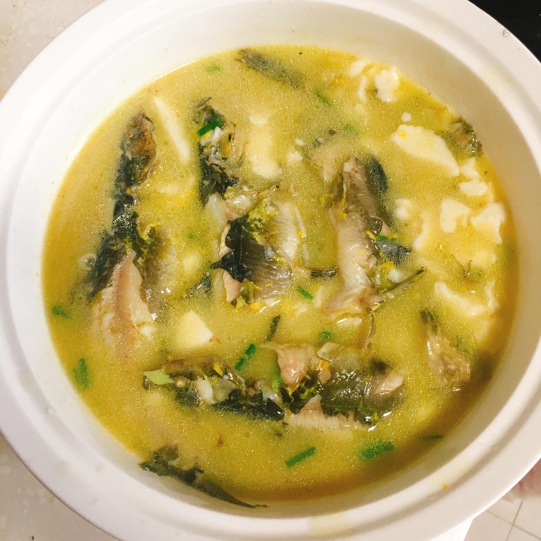 亲亲嘉儿做的黄刺鱼炖豆腐