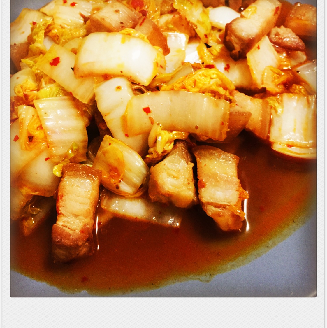 辣白菜炒五花肉
