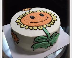 植物大战僵尸蛋糕之太阳花的做法 步骤3
