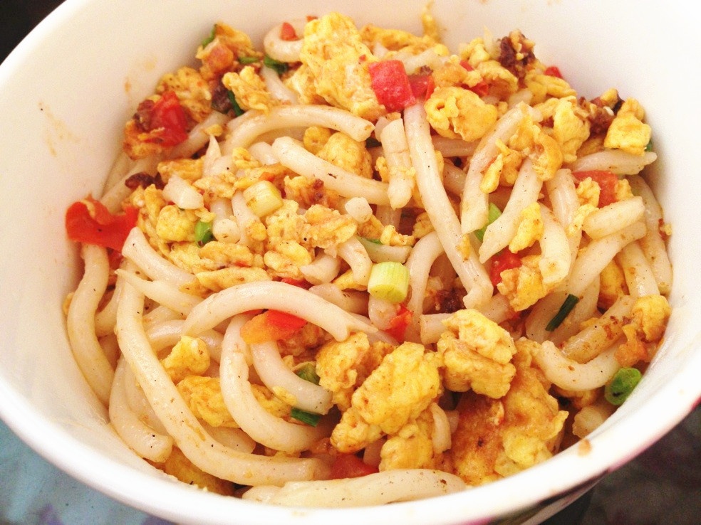 番茄鸡蛋乌冬面